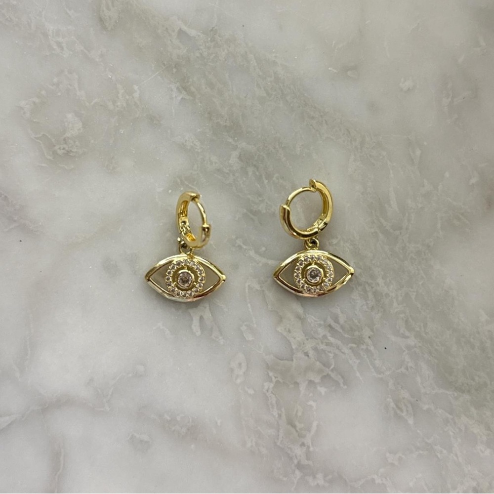 Evil Eye Mini Hoop Earrings